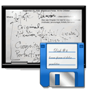 Icon einer Tafel mit Diskette